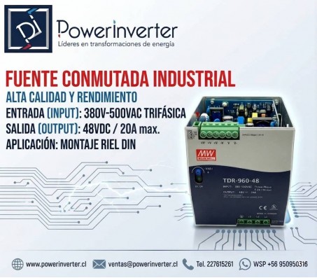 FUENTE DE PODER - SWITCHING POWER 380VAC /48VDC 20A (960W)